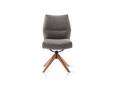 ALESSIO Schalenstuhl I, Material Stoff Anthrazit/Gestell Eiche u. Metall