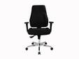P91 Drehstuhl, Material Stoff/Aluminium, schwarz