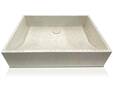 MINOS Aufsatzwaschbecken, Material Terrazzo, rechteckig