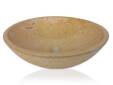 KALLI Aufsatzwaschbecken, Naturstein, rund, Marmor beige
