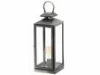 DIGO Tischleuchte Laterne, Material Metall/Glas