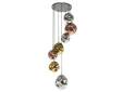 AMORA Pendelleuchte, 7-flammig, gestuft, Material Metall, Glas
