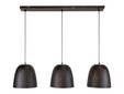 CONELL Pendelleuchte, 3-flammig, Material Metall, Geflammtes Braun