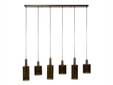 ARAS Hängelampe, 6-flammig, Material Metall/Glas, braun
