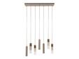 KIYAN Pendelleuchte, 7-flammig, Material Glas, frostet beige