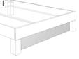 LUKY Blende zum 4-Fuß-Bett, Material Massivholz, Fichte weiß lackiert