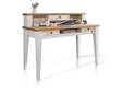 BORNHOLM Schreibtisch, Material Massivholz, Kiefer weiss/eichefarbig