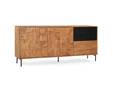 CATANDO Sideboard, Material Massivholz, Akazie honigfarben/Abs. schwarz