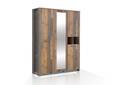CASSIA Kleiderschrank, Material Dekorspanplatte, Old Wood Vintage / betonfarbig