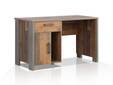 CASSIA Schreibtisch, Material Dekorspanplatte, Old Wood Vintage/betonfarbig