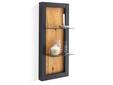 CESCO Wandregal, Material MDF, anthrazitfarbig/Risseiche furniert