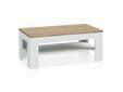 LENNOX Couchtisch, Material Dekorspanplatte, lichtgrau/Valencia Oak Dekor