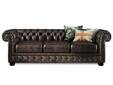 CHESTERFIELD Echtleder 3-Sitzer Sofa BRADFORD, antikbraun