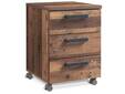 CASSIA Rollcontainer, Material Dekorspanplatten, Old Wood Vintage/betonfarbig
