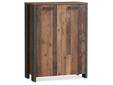 CASSIA Kommode 2 Türen, Material Dekorspanplatte, Old Wood Vintage/betonfarbig