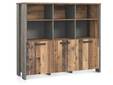 CASSIA Regal/Highboard, Material Dekorspanplatte, Old Wood Vintage/betonfarbig