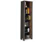 CASSIA Büroregal 6 Böden schmal, Material Dekorspanplatte, Old Wood Vintage/betonfarbig
