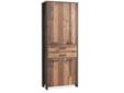 CASSIA Büroschrank 4 Türen + 2 Schubkästen, Material Dekorspanplatte, Old Wood Vintage/betonfarbig