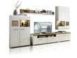 FELIPA I Wohnwand, Material MDF, weiss/Hirnholz eichefarbig