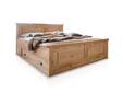 PALERMO Doppelbett 180x200 cm, Material Massivholz, Kiefer eichefarbig gebeizt
