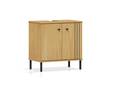AYKO Waschbeckenunterschrank, Material Massivholz, Kiefer eichefarbig lackiert