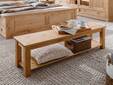 PALERMO Bettbank / Sitzbank, Material Massivholz,  Kiefer eichefarbig gebeizt