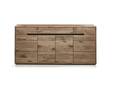 BARCO Sideboard, Material Dekorspanplatte, Eiche Nachbildung / graphitfarbig