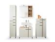 PIDERO Badezimmerset, Material Spanplatte, weiss/eichefarbig
