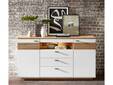 FABINA Sideboard, Material Dekorspanplatte, Artisan  Eiche Nachbildung/weiss