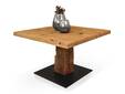 GALINO Couchtisch, Material Massivholz/Metall, Alteiche geölt/schwarz