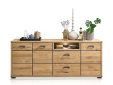 GOJA Sideboard II, teilmassiv, Artisan Eiche / graphitfarbig