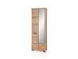 GOJA Garderobenschrank, Material teilmassiv, Artisan Wildeiche/graphitfarbig