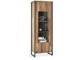 HANIKA Vitrine, Material Dekorspanplatte, eichefarbig/betonfarbig