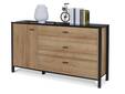HAVANO Sideboard L, Material Dekorspanplatte, Riviera Eichefarbig/schwarz