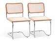 HOLM 2er SET Freischwinger, Material Naturgeflecht, Gestell Metall
