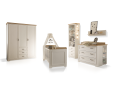 JENNA Komplett-Babyzimmer, Material Spanplatte, Piniefarbig/Artisan Eiche Nachbildung