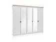 JENNA Kleiderschrank 5trg, Material Spanplatte, Piniefarbig/Artisan Eiche Nachbildung