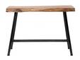 JORAN Bartisch 125x46 cm, Material Massivholz/Metall, Akazie massiv + Gestell schwarz