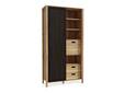 JACCO Highboard III, Material Spanplatte, Mauvella Eiche Nachbildung/schwarz
