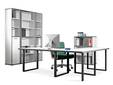 KALINA 5tlg. Büromöbelset, Material Dekorspanplatte, weiss/grau