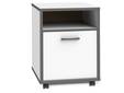KALINA Rollcontainer, Material Dekorspanplatte, weiss/grau