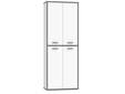 KALINA Büroschrank V, Material Dekorspanplatte, weiss/grau