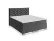 LANCELOT Boxspringbett mit Bettkasten, Härtegrad 2/3, Bezug Stoff Anthrazit