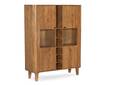 LINARO Highboard, Material Massivholz, Akazie massiv honigfarben