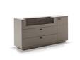 LUZERN Sideboard, Material Dekorspanplatte, basaltfarbig/eichefarbig