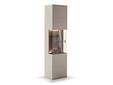 LUZERN Vitrine, Material Dekorspanplatte, basaltfarbig/eichefarbig