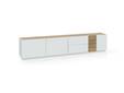 LENNOX TV-Board I, Material Dekorspanplatte, lichtgrau/Valencia Oak Dekor