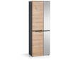 MAILAND 2trg. Garderobenschrank, Material Dekorspanplatte, Artisan Eiche Nachbildung/graphitfarbig