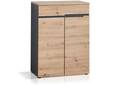 MAILAND Schuhschrank, Material Dekorspanplatte, Artisan Eiche Nachbildung/graphitfarbig