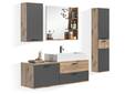 MORANO Badezimmerset II, Material Dekorspanplatte, Nox Oak Nachbildung/Basaltgrau